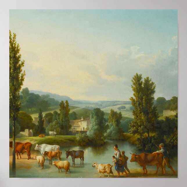 Affiche de paysage champêtre pastoral (Devant)