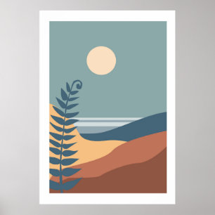 Affiche de paysage coloré