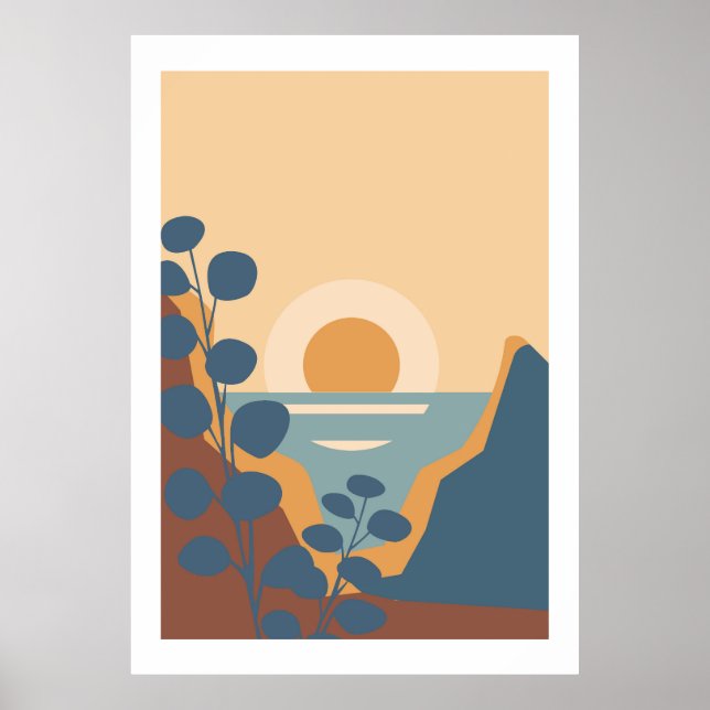 Affiche de paysage coloré (Devant)