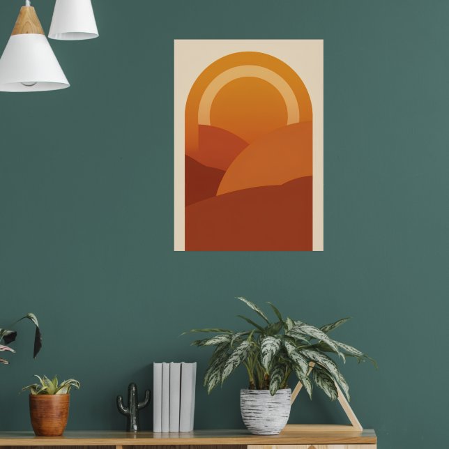 Affiche de paysage d'archerie du désert Boho | Sol (Salon 1)