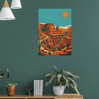 Affiche de paysage de canyon du désert