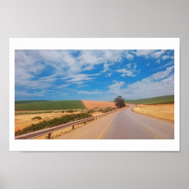 Affiche de paysage de ciel de route de campagne d' (Devant)