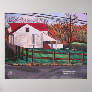 Affiche de paysage de ferme