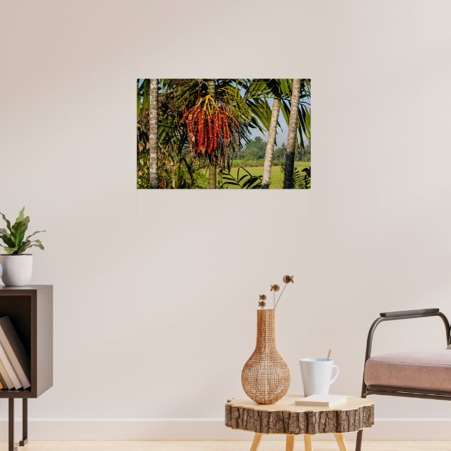 Affiche de paysage d'île de fruit de palmier tropi (Salon 3)