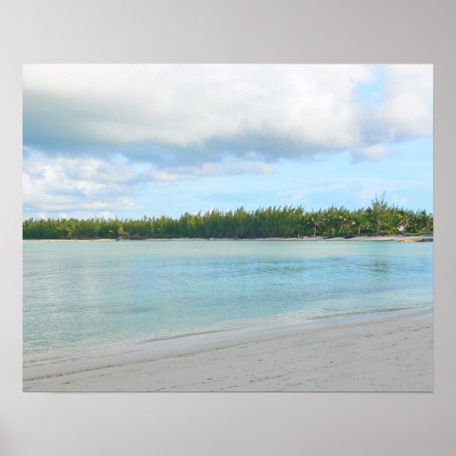 AFFICHE DE PAYSAGE MARIN DE GREEN TURTLE CAY / ÎLE (Devant)