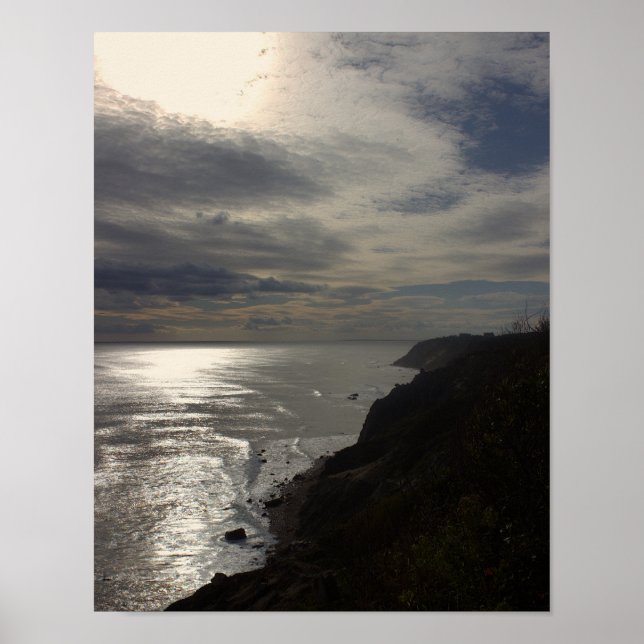 Affiche de paysage océanique de falaise de Rhode I (Devant)