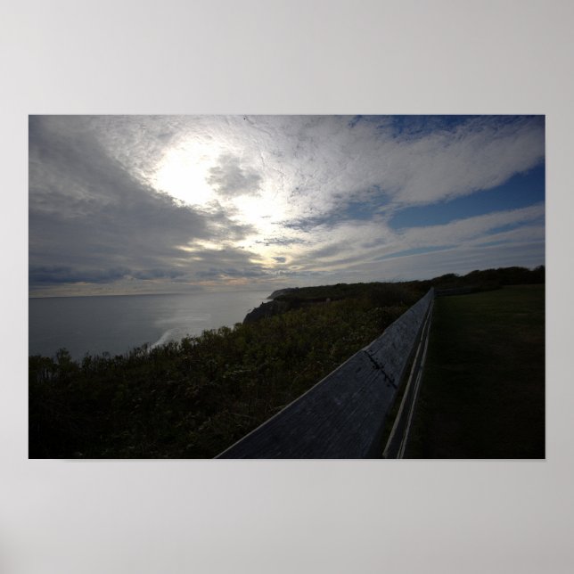 Affiche de paysage océanique en bord de falaise (Devant)