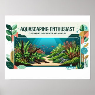 Affiche de paysagisme de jardin sous-marin