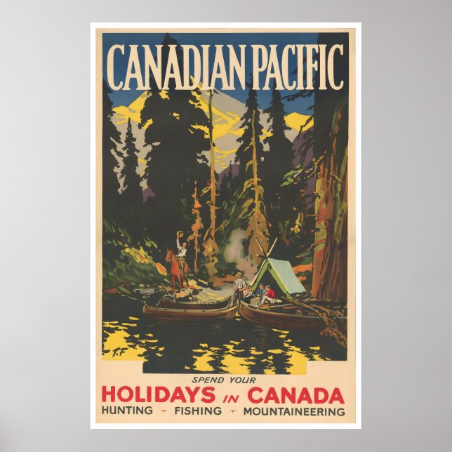 Affiche de pêche du Canada Art Impression de chass (Devant)