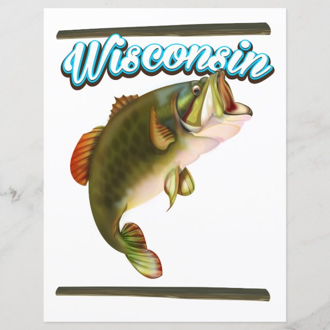 Affiche de pêche du Wisconsin (Devant)