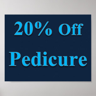 Affiche de pédicure à -20% mat