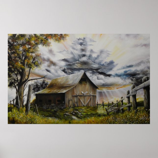 Affiche de peinture à l'huile d'été Storm (Devant)