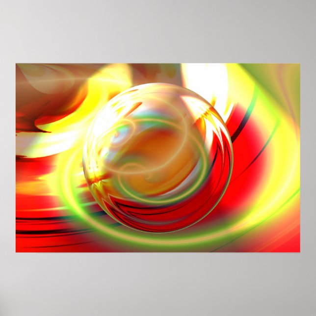 Affiche de peinture abstraite numérique par ordina (Devant)