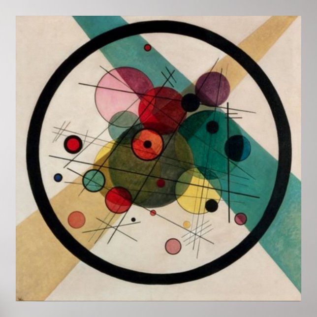 Affiche de peinture Cercles dans un cercle de Kand (Devant)