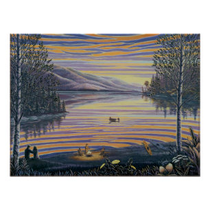 Affiche de peinture de paysage de Rocking the Ridg