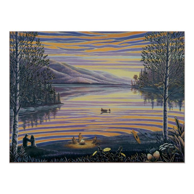 Affiche de peinture de paysage de Rocking the Ridg (Devant)