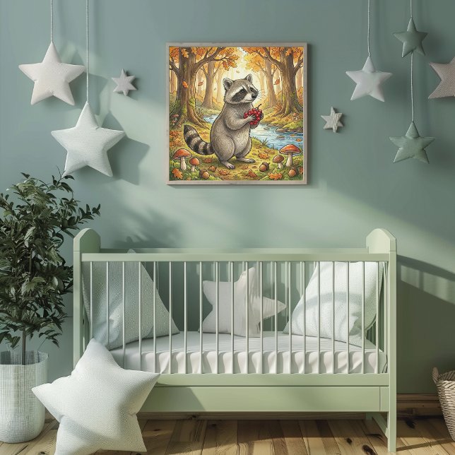 Affiche de pépinière d'animaux de forêt de raton l (Créateur téléchargé)