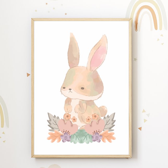 Affiche de pépinière de lapin mignon Décoration de (Créateur téléchargé)