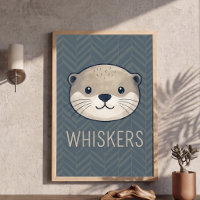 Affiche de pépinière de typographie de moustaches