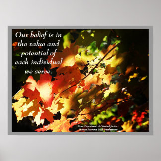 Affiche de perfectionnement du personnel de TDCJ H