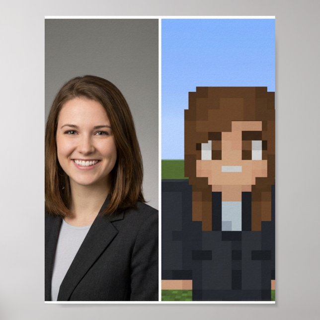 Affiche de personnage Minecraft BlockPix (Devant)