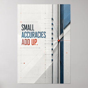 Affiche De petites précisions s'ajoutent Typographie moder
