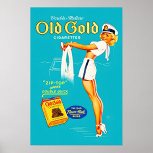 Affiche de Petty Girl 1939 - Cigarettes Old Gold