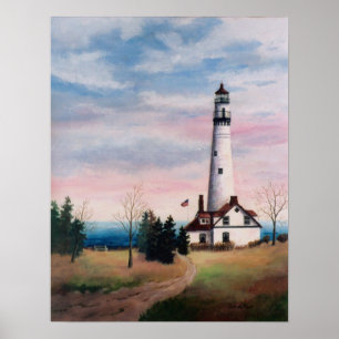 Affiche de phare de point de vent