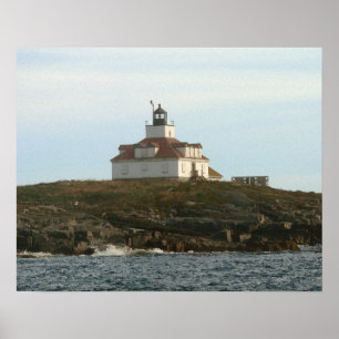 Affiche de phare de roche d'oeufs