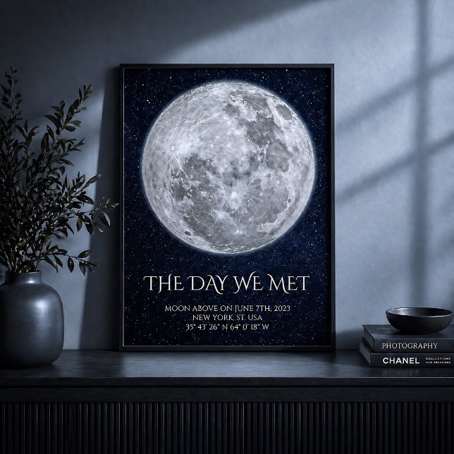 Affiche de phase de lune personnalisée de la nuit  (Créateur téléchargé)