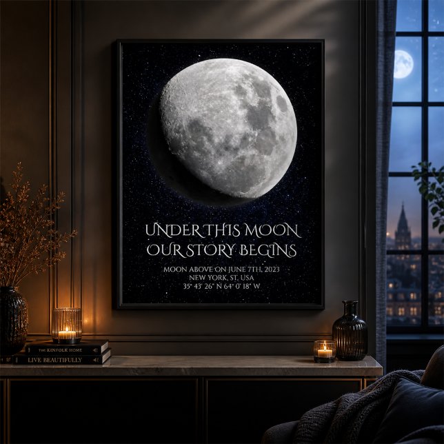 Affiche de phase lunaire pour couple pour le 1er a (Créateur téléchargé)