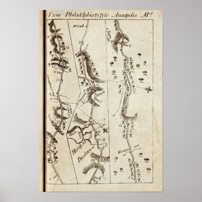 Affiche De Philadelphie à Annapolis Md 57 (Devant)
