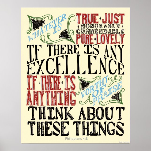 Affiche de Phillipians 4:8 (Devant)