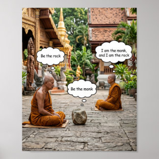 Affiche de philosophie moine du paradoxe zen de Th