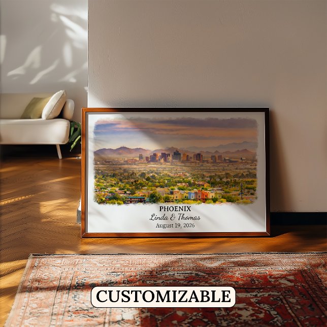 Affiche de Phoenix Arizona, Aquarelle, Sur mesure (Créateur téléchargé)
