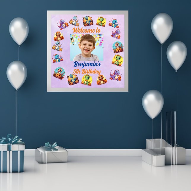 Affiche de photo d'anniversaire d'Halloween de béb (Créateur téléchargé)