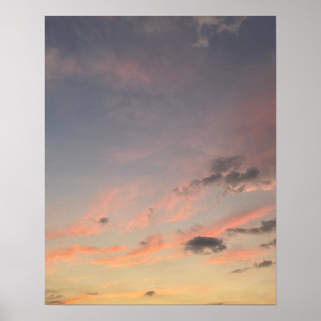 Affiche de photo d'art de nuage de coucher de sole (Devant)