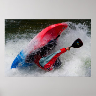 Affiche de photo de kayak de Whitewater