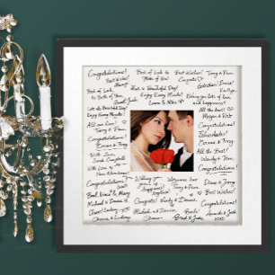Affiche de photo de mariage avec bordure pour sign