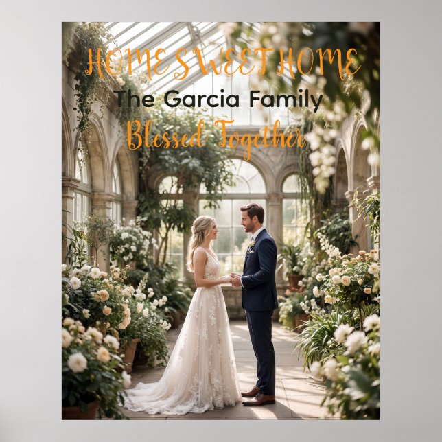 Affiche de photo de mariage personnalisée (Devant)