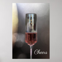 Affiche de photo de verre de vin