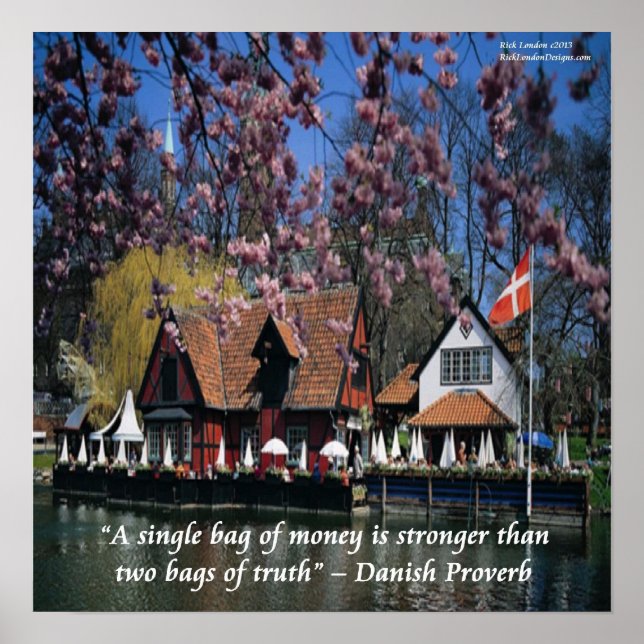 Affiche de photo du Danemark et proverbe danois dr (Devant)