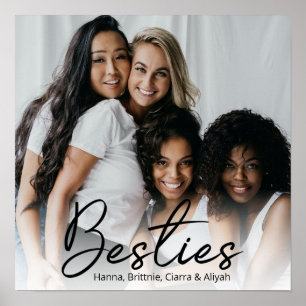 Affiche de photo personnalisée Besties Script