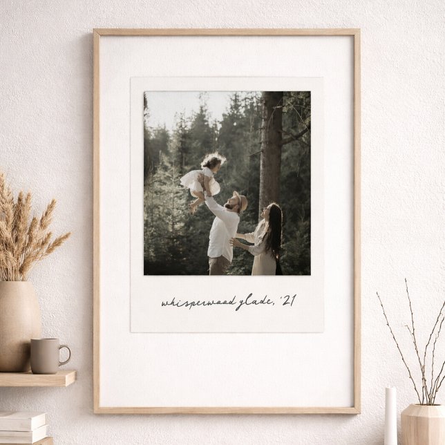 Affiche de photo Polaroid | Art rétro vintage pers (Turn a favorite photo into vintage inspired wall art with a timeless Polaroid look)