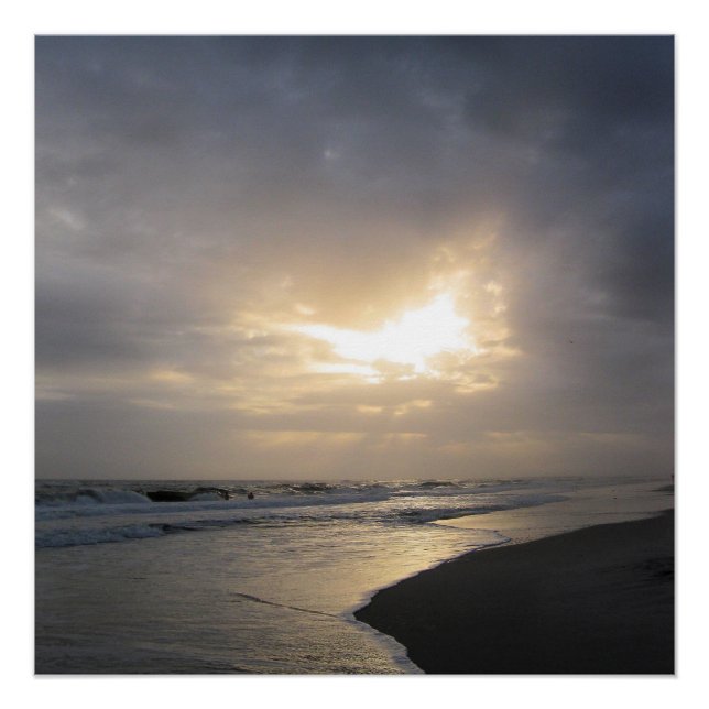 Affiche de photographie de coucher de soleil sur l (Devant)