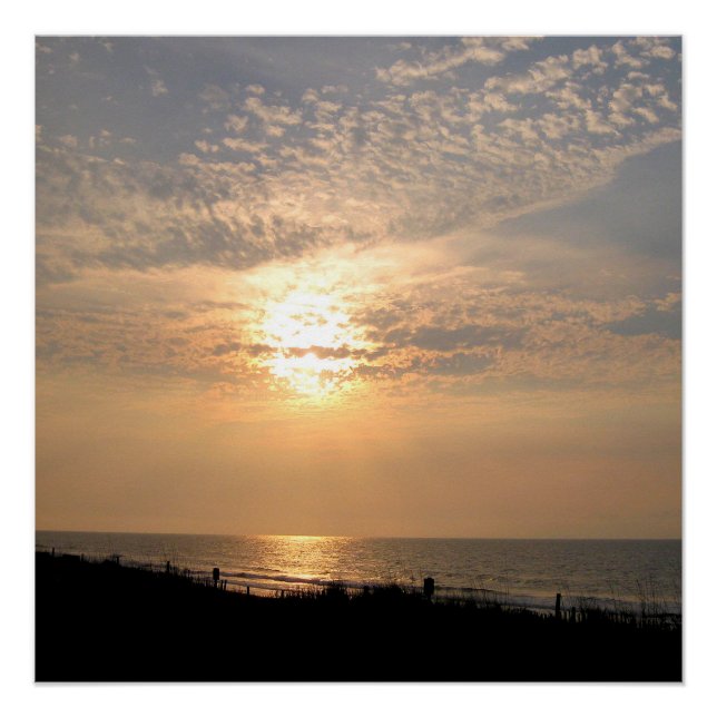 Affiche de photographie de coucher de soleil sur l (Devant)