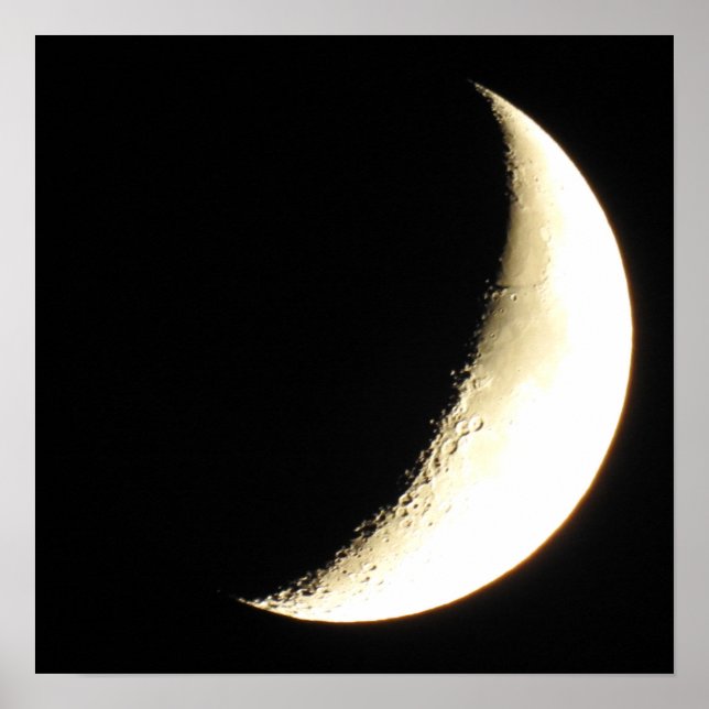 Affiche de photographie rapprochée de la Lune et d (Devant)