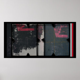 Affiche de photomontage sur l'œuvre ouverte Rouge 