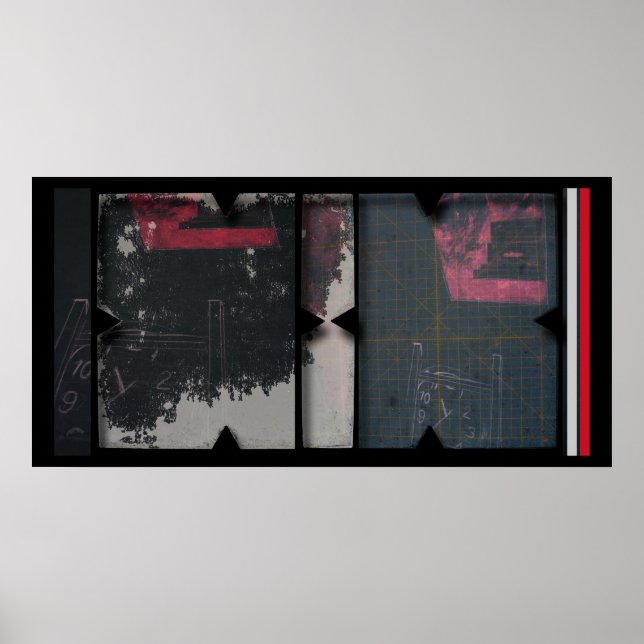 Affiche de photomontage sur l'œuvre ouverte Rouge  (Devant)