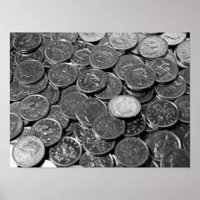 Affiche de pièces de 5 pence du Royaume-Uni (Devant)